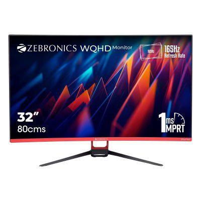 ZEBRONICS ZEB-S32A 32 inch WQHD 2K Curved 165Hz Gaming Monitor