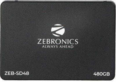Zebronics ZEB-SD48 480GB 2.5 inch(6.3cm) Solid State Drive (SSD), with SATA III Interface, 6Gb/s, Fast Performance