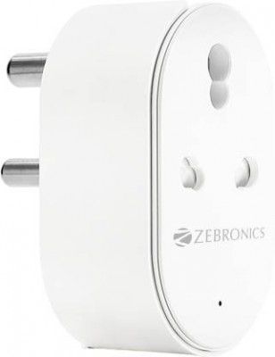 Zebronics ZEB-SP116, Smart Wi-Fi Plug Compatible with Google Assistant & Alexa, Supports Upto 16A and Comes with a Dedicated APP That Features Scheduled Control and Energy Monitoring.