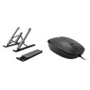 ZEBRONICS Zebronics-NS1000 Laptop Stand Featuring Foldable Design Zeb-Power Wired USB Mouse...