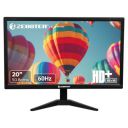 ZEBSTER GV120 20" LED Monitor with Dual HDMI & VGA Input, 400nits Brightness, Wall Mountable...
