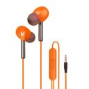 ZEBSTER Peak with Tangle Free Design, 10mm Drivers, in-line Mic, Deep Bass, 1.2m Cable, Gold Plated 3.5mm Jack(Orange)...