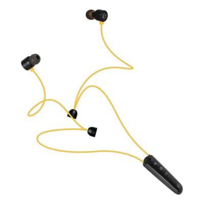 ZEBSTER Style 102 with Bluetooth 5.0, Magnetic Earpiece, Call Function, Splash Proof Design with 6h* Playback(Yellow)