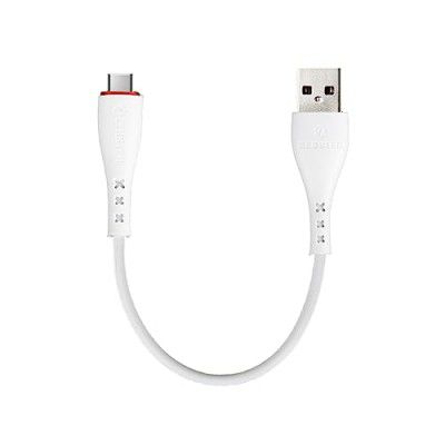 ZEBSTER Z -CC20 USB to Type C Cable, 2A 20cm cable Strong & Long lasting (White)