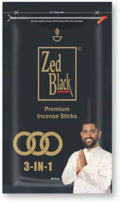 Zed Black Zipper Family 3in1 Dhoop Sticks | Dhoop Stick for Pooja, Havan Dhoop