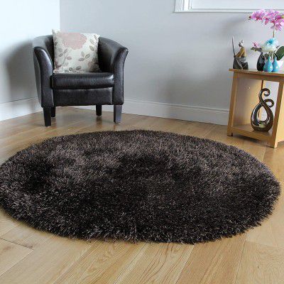 ZEFF FURNISHING Geometric Traditional Round Area Rug (2 x 2 Feet)