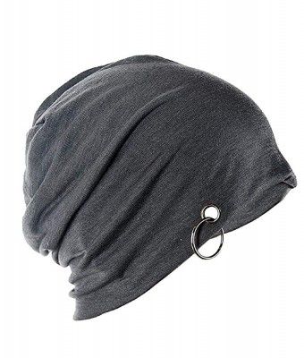 Zeki Unisex Cotton Ring Beanie Ring Cap for All The Seasons (Dark Grey)