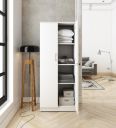 Zen 2-Door Wardrobe | Frosty White | Engineered Wood | Matte Finish | 3 Shelves | Stylish & Durable | Knock Down | 3-Year Warranty...