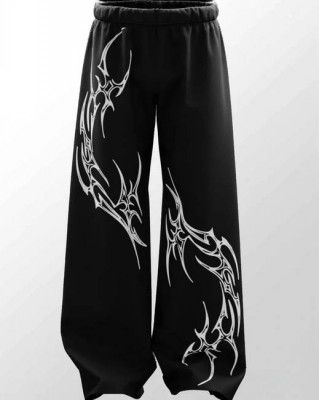 ZEN1FASHION  Men Printed Black Track Pants