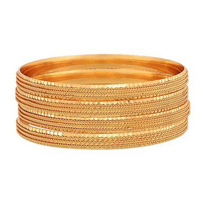 ZENEME Gold Plated Bangles for Womens & Girls