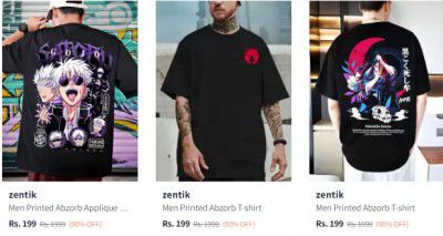 Zentik Men T-shirt Starts At Rs 199