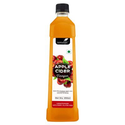 Zenulife Apple Cider Vinegar for Weight Loss With Strand of Mother Unfiltered And Undiluted Vinegar Vinegar (250ml)