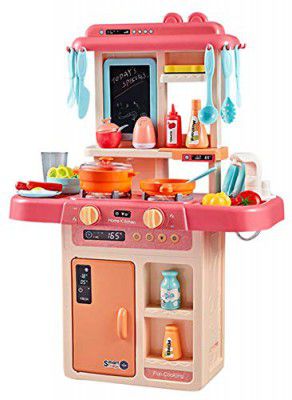 Zest 4 Toyz Kitchen Play Set Portable Pretend Food with Realistic Light Sound Toys for Toddlers Toy for Boys and Girls 36Pcs