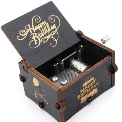 Zesta Wooden Happy Birthday Music Box/Vintage Hand Crank Musical Gifts for Men Birthday Special/Birthday Gift for Girls/Wooden Musical Box Gift for Wife