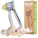 ZEVON® Garlic Crusher Presser Garlic Press Manual Garlic Mincer Stainless Steel Garlic Cutter Chopper,Hand Press Garlic Crusher and Chopper, Mincer Cutter for Garlic for Kitchen...