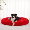 ZEXSAZONE Fluffy Waterproof Dog Bed for Summer | Large Round Pet Bed for Golden Retriever...