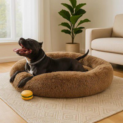 ZEXSAZONE Winter Round Donut Comfortable Durable Both Sides usable and Washable Pet Bed |