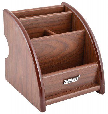 Zhengli Wooden Desk Organizer Table Accessories | Height 4 Inch, Length 4.50 Inch, Width 5.00 Inch