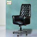 zidle MAHARAJA ROYAL CUSHION CHAIR WITH 3 YEARS WARRANTY Leather Office Executive Chair  (Black, Pre-assembled)...