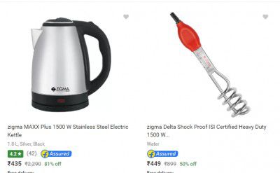 Zigma Home & Kitchen Appliances Up to 80% off