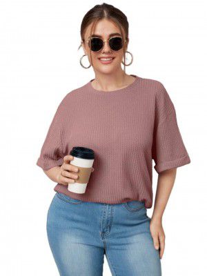 Zilcon Women's Waffle Cotton Knit Tops Dressy Business Casual T-shirt Half Long Sleeve Fall Winter summer Work Tops Clothes