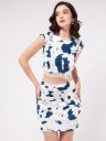 Zima Leto Tie & Dye Tasseled Crop Top with Skirt Co-Ords...