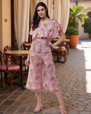Zima Leto Women’s Pink Satin Co-Ord Set