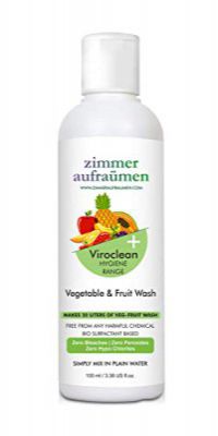 Zimmer Aufraumen Vegetable & Fruit Wash Concentrate liquid, Remove Pesticides & 99.9% Germs,(100 ml Concentrate for 20L Solution) (500 ml each)