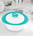 Zinna Blue Plastic & Steel Thermoware 750ML Casserole...