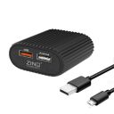 Zinq Technologies 2A Dual Port Mobile Charger for Android and iOS Devices, BIS Certified, Cable Included (Black)...