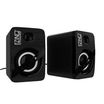 Zinq Technologies Beast 24W Auxiliary, USB, Micro USB Computer Multimedia Speaker - Black