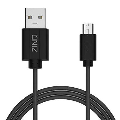 Zinq Technologies Micro to USB 2.0 Round Cable with High Speed Charging (Black)