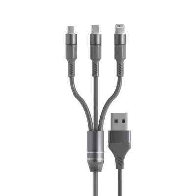 Ziox 3 in 1 USB Data Cable Triplus - Grey