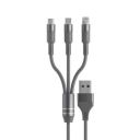 Ziox 3 in 1 USB Data Cable Triplus - Grey...