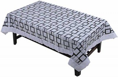 ZITIN Geometric 4 Seater Table Cover  (Grey, Plastic)
