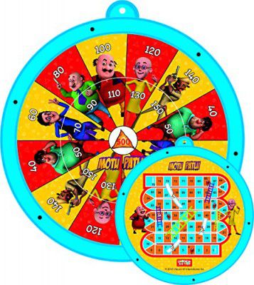 ?Zitto Motu Patlu 2 in 1 Round Dart Board & Game Board for Kids (Large)