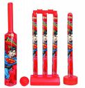 Zitto Superman Cricket Set with 1 Plastic Bat and Ball, 4 Wickets, Base and Bail...