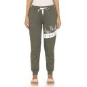 Zivame Friends Knit Poly Lounge Pant - Rifle Green...