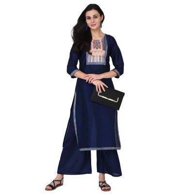 ZIYAA Womens Art Silk Straight Kurta