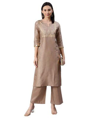 ZIYAA Women's Art Silk Straight Kurta