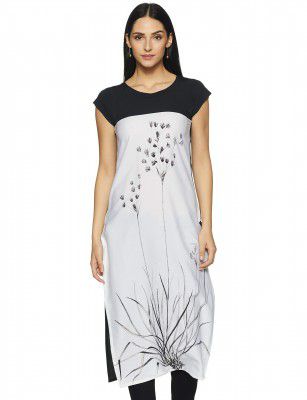 Ziyaa Womens Straight Fit Synthetic Kurta