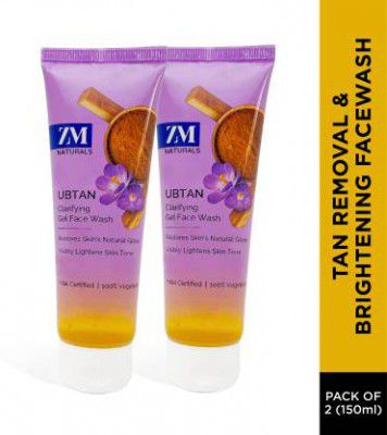 ZM Zayn & Myza Naturals Ubtan for Skin brightening with Saffron & Turmeric - (Pack of 2) 150 ml Face Wash  (150 ml)