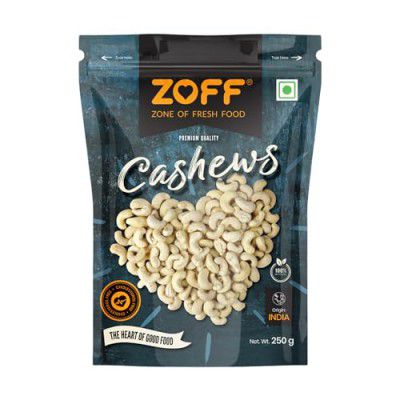 Zoff Cashew | Kaaju | Premium Zip Lock Pouch | Net Weight 250g (Add 2 Qty)