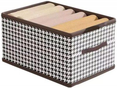 Zoliva Collapsible Fabric Storage Cubes Organizer with Handles Foldable Storage Baskets (PACK OF 1, COFFEE)