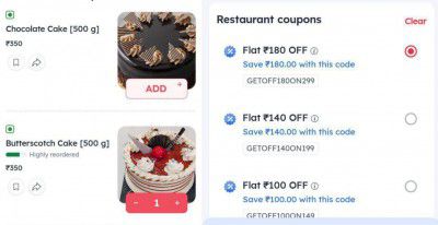 Zomato Loot ₹299 Order ₹180 Off Coupon