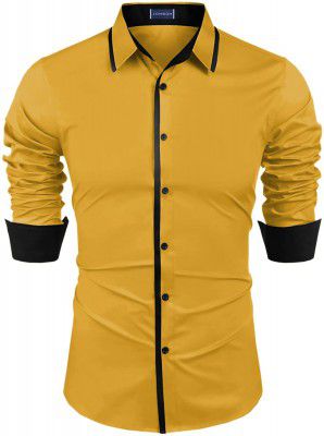 Zombom Men's Regular Fit Cotton Blend Printed Full Sleeve Casual Shirts