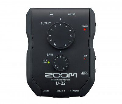 Zoom U-22 Handy Audio Interface, Black