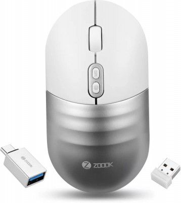Zoook Jaguar Wireless Mouse -Rechargeable/Free Type C Converter/ 3 DPI Levels/700 Mah Battery/Light Weight/Plug and Play