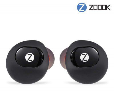 Zoook Rocker TwinPods Premium Bluetooth Earbuds with Charging Case (Black)