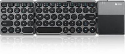 Zoook TravelPad, Multi-device Wireless Foldable Keyboard with Trackpad